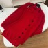 Tongiuu Wine Heart Sweet Cherry Soft Glutinous Knitted Cardigan Hook Flower Hanging Neck Dress Off Shoulder Sweater Set Winter