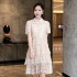 Age reducing lace small fragrance dress set for women 2024 summer new style temperament outfit, complete set