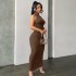 European and American women's clothing 2024 summer new item AliExpress sexy sleeveless backless long slim fit dress, foreign trade wholesale