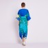 In stock - Miyake Fold Summer New Product Printed Waist Waist Dress Handmade Fold Temperament Skin Covering Long Dress