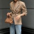 In stock 2024 autumn/winter new cross-border women's clothing fashion temperament solid color luxury thin professional suit jacket