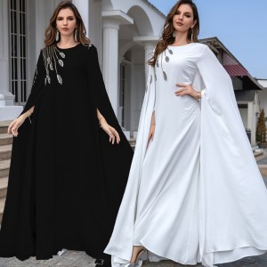 Middle East Foreign Trade Dubai Clothing Muslim Robe Abaya Embroidered Women's Robe Evening Dress Wholesale