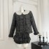 The Douerr Muse Love Letter Hook Flower Neck Deep Grey Grid Pattern Set