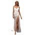 2024 new sexy camisole backless slit white long dress temperament dress dress beach vacation beach dress