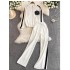 Fashion suit women's Korean version long sleeved contrasting color V-neck knitted cardigan jacket two-piece set high waist straight leg wide leg pants