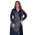 XQY500177 Cross border Middle East Fashion Diamond Inlaid Abaya Satin Evening Dress Dubai Arab Open Robe