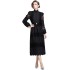 Real time spot 2024 autumn new slim fit patchwork lace hollow dress with pearl belt for women