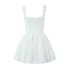 2024 Summer New Sweet Lace Embroidery Strap Skirt Ballet Girls Puff Skirt Mini Dress Women