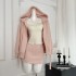 Reese Withers Lazy Weekend Autumn/Winter Versatile Short Hooded Coat+Half Skirt R3200-1W