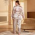 Cross border plus size pajamas for women in summer, European and American styles, women's bathrobes, sexy morning gowns, home clothes that can be worn outside, ice silk nightgowns