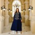 Cross border Muslim women's long robe from Europe and America, Dubai clothing from the Middle East, abaya embroidered robe, evening gown, foreign trade