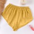 Thin lace up loose shorts with simulated silk soft and anti glare safety pants for women's summer home base shorts