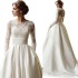 Main Wedding Dress 2024 New Winter Bridal High Collar Long Sleeve Lace Slimming Fantasy Luxury A-line Edition Wedding Dress