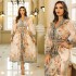 Cross border Middle East Muslim gown Women's dress Dubai Türkiye foreign trade abaya printed women's gown evening dress