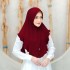 XQY500357 Cross border Middle East Malay Women's Headscarf Solid Color Elastic Crystal Cotton Ethnic Headset