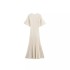 AliExpress Women's New French style Fragrant Lace Sleeve Single breasted Long Knitted Long Tail Dress for Women