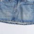 Foreign Trade 2024 Summer New Style European and American Style High Waist slimming and distressed slim fit denim half length skirt 8197090