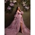 New European and American style bean paste one shoulder long bubble sleeve evening dress sexy high waisted pregnant photography studio wedding dress