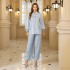 Middle Eastern Muslim workwear shirt pants two-piece set Abaya women's set wholesale for foreign trade