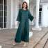 XQY500054 Foreign Trade Middle East Muslim Hot Diamond Loose Edition Robe Dress Saudi Arabian Muslim