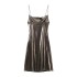 Foreign Trade 2024 Spring New European and American Fashion Style Low Neck Bareback Metal Strap Dress for Women