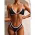 New European and American split bikini swimsuit for women's export, solid color sexy triangle pants, multi-color hot spring beach cross-border