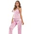 Wholesale new ice silk home clothes for women, thin styles, breathable camisole vest, long pants set, small fresh striped pajamas for women