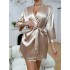 Sexy solid color jumpsuit summer thin breathable suspender dress for home wear, new ice silk pajamas for women