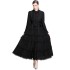 Real time spot lace lace long sleeved buckle long dress, autumn classic intellectual vacation style ins