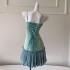 Yige Lira 2024 Summer New Product Blue Green strapless suspender waist cinching slimming short dress for women 68610