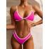 New European and American split bikini swimsuit for women's export, solid color sexy triangle pants, multi-color hot spring beach cross-border