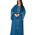 XQY500270 Middle Eastern Muslim rhinestone style fake two-piece long robe, chiffon straight gong fabric splicing with belt included