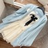 Reese Withers Sweet Bunny Milk Cover Autumn/Winter Gentle Lazy Style Loose Long Sleeve Coat Dress