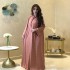 XQY500062 Independent Station jalabiya Foreign Trade Diamond studded Ribbon Loose Large Swing Skirt Musilm Robe Female