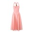 Foreign trade 2024 summer new European and American style fashionable casual pleated camisole dress long skirt for women