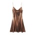 Foreign Trade 2024 Spring New European and American Fashion Style Low Neck Bareback Metal Strap Dress for Women