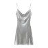 Foreign Trade 2024 Spring New European and American Fashion Style Low Neck Bareback Metal Strap Dress for Women