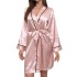 Home women's sleepwear, women's imitation silk nightgown, 7010V collar sleepwear, bathrobe, home clothing, hair replacement service