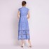 Spot Shot - French Style Palace Hollow Lace A-line Skirt Summer Stand up Collar Look Thin Dress for Women