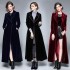 Spot shooting trench coat, European and American spot shooting velvet long skirt jacket combination