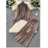 Yujie Winter Dress Female Korean East Gate Lazy Style Loose High Collar Cloak Sweater Knitted Sweater Casual Pants Set