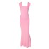 European and American foreign trade women's 2024 strap dress fashionable temperament, slimming, hip hugging, backless, suspender, jumpsuit, long skirt for women