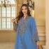 Fashionable Middle Eastern Robe Muslim Elegant Embroidered Dress Robe Hoodie Arab Jalabiya