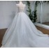 Gaoding New Heavy Industry Nail Bead Puff Skirt Wedding Dress Female Bride French Luxury Big Tail W2413 European and American