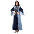 XQY500258 Amazon Muslim Middle Eastern Women's Clothing Splicing Color Contrast Hot Diamond Robe Dress