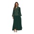 Cross border Muslim women's long robe from Europe and America, Dubai clothing from the Middle East, abaya embroidered robe, evening gown, foreign trade