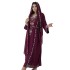 XQY500281 Cross border 2024 Summer Amazon Middle East New Long Robe Hot Stamped Home and Outdoor Dress