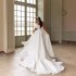 European and American foreign trade Amazon AliExpress Wish temperament wedding dress, beautiful one shoulder long style, elegant and simple long style wedding dress