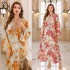 Middle East Cross border Muslim Abaya Summer Robe Dress Printed Long Dress Dubai Robe Wholesale Trade