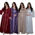 XQY500261 Amazon Four Seasons Commuter Tank Top+Coat Dress Chiffon Hot Diamond Muslim Set Robe